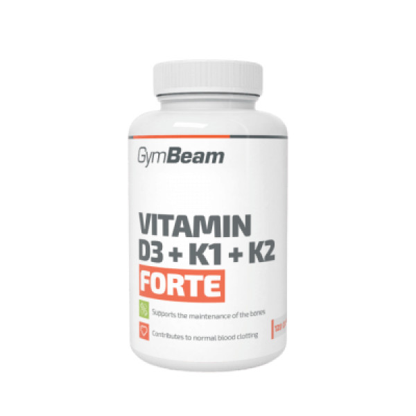 Vitamin D3+K1+K2 Forte 120 kapszula - GymBeam