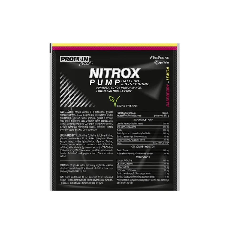 Nitrox Pump Caffeine & Synephrine 22,5 g - Prom-in